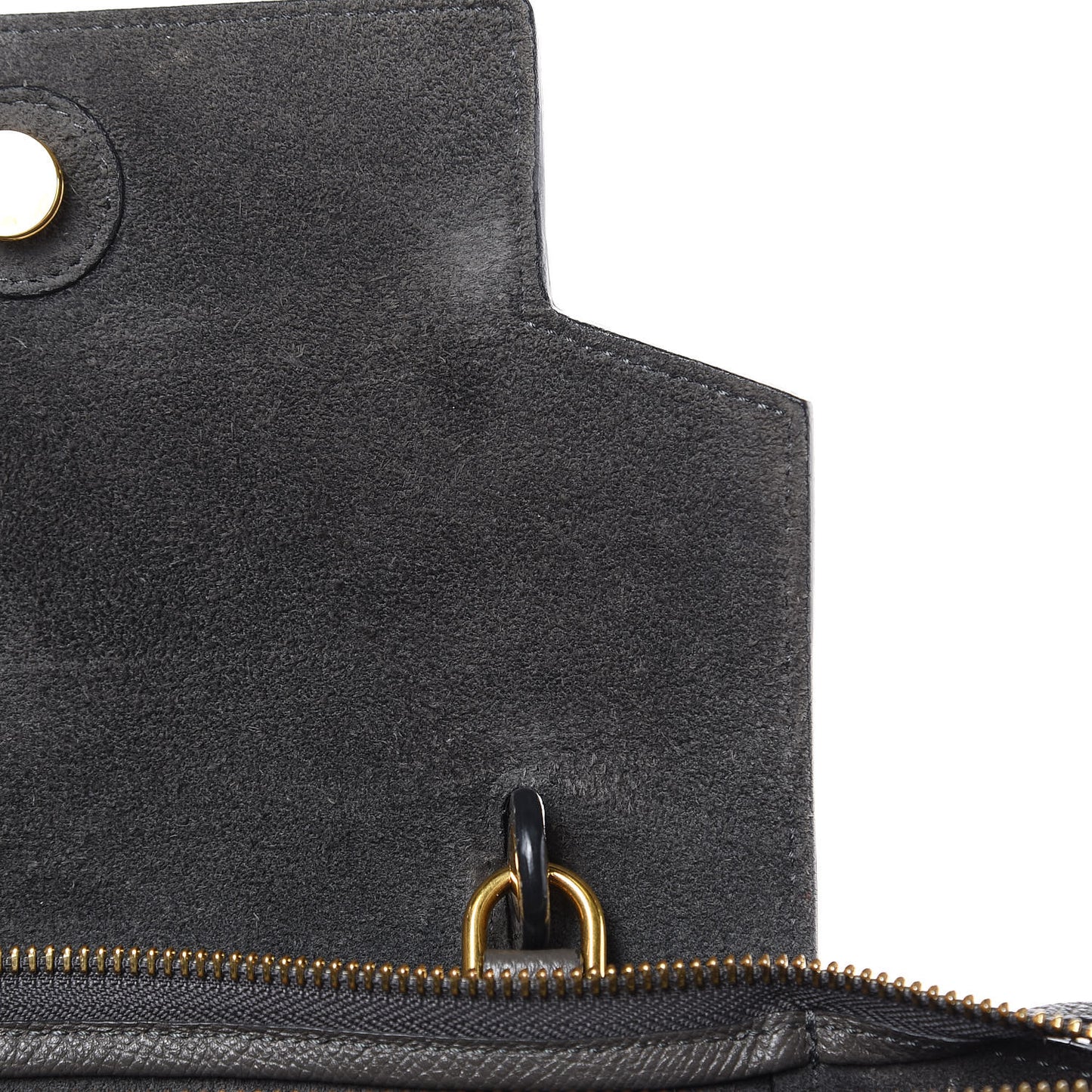 Baby Grained Calfskin Micro Belt Bag Grey