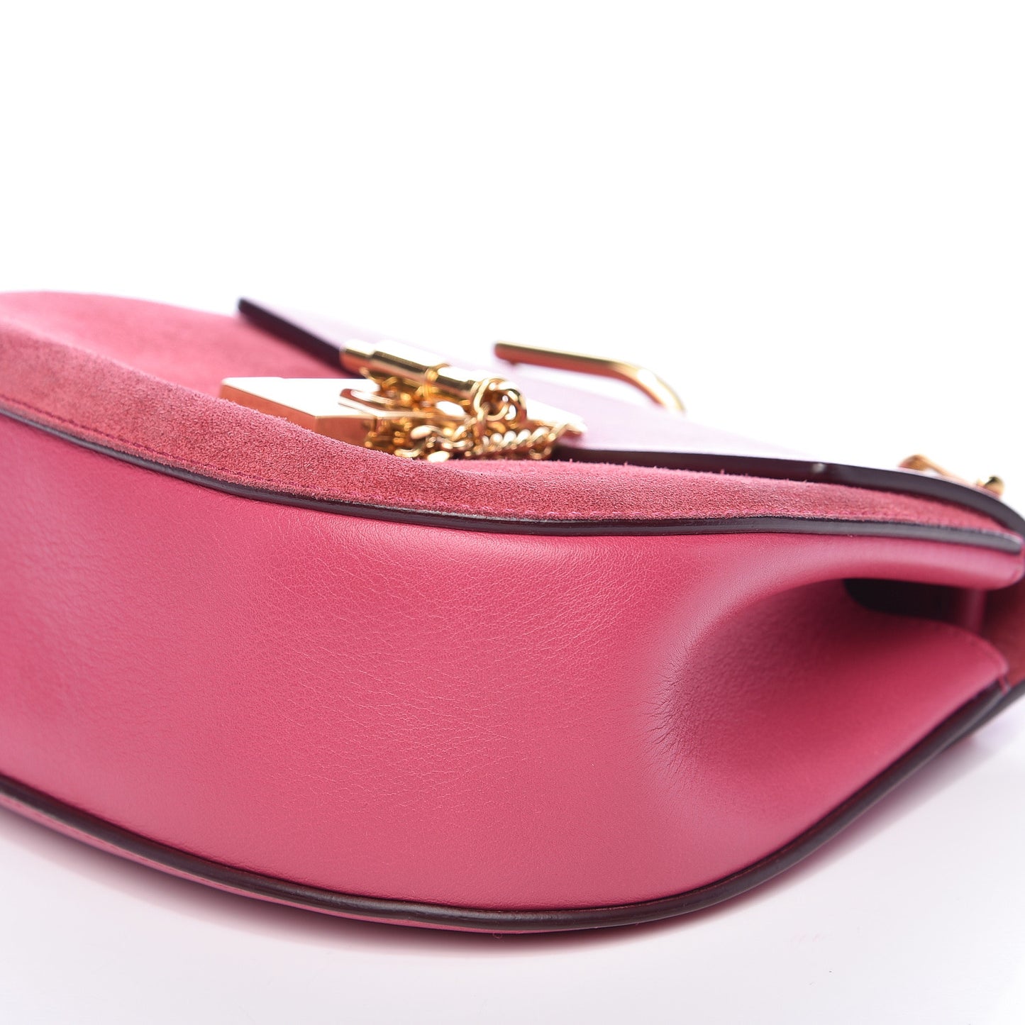 Suede Smooth Calfskin Mini Drew Shoulder Bag Dreamy Pink