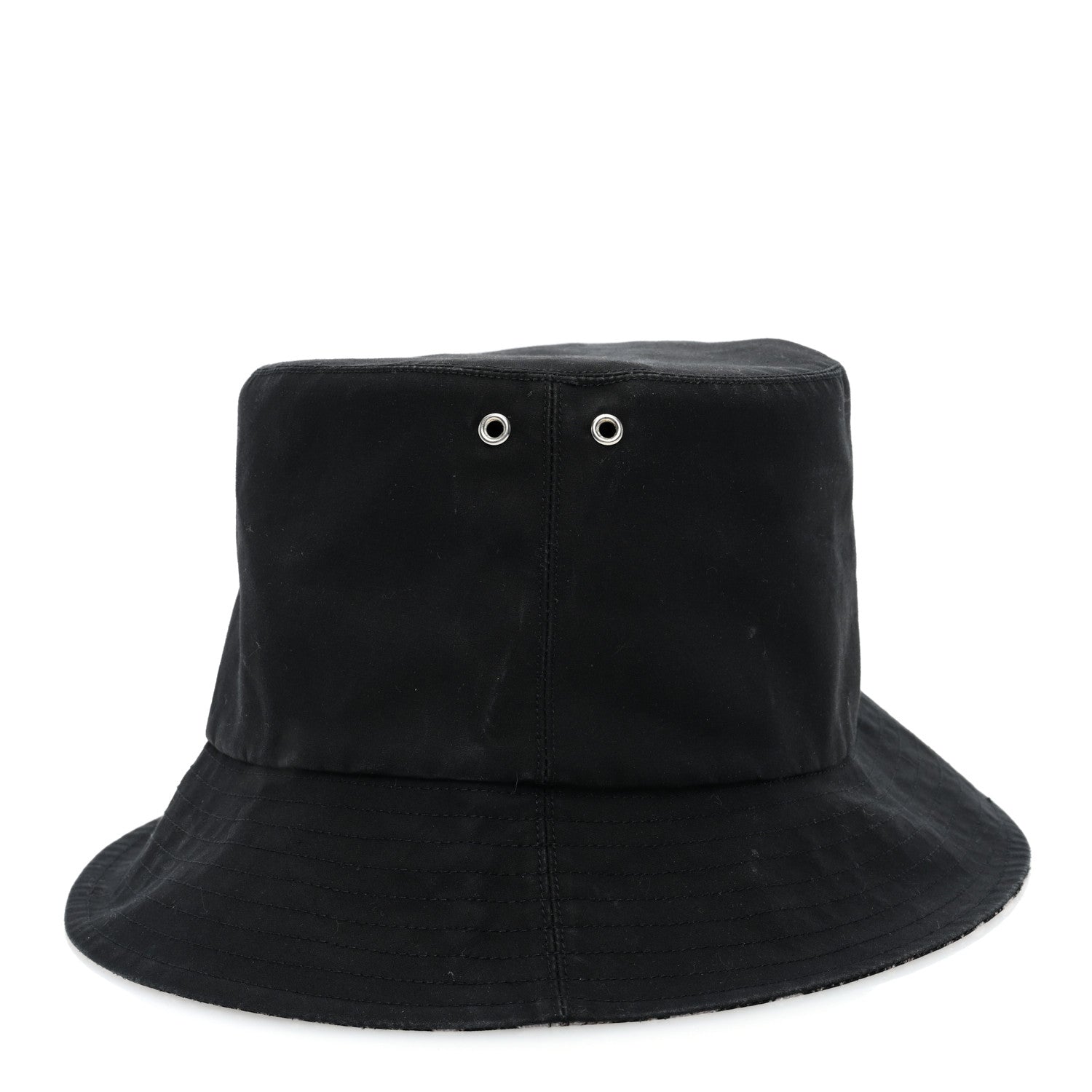 Christian Dior Polyester Cotton Oblique Reversible Teddy-D Brim Bucket Hat 567 Black 5 of 10