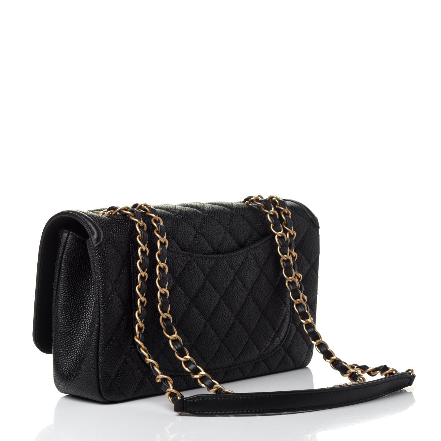 Chanel Caviar Quilted Medium CC Filigree Flap Black 2 of 5