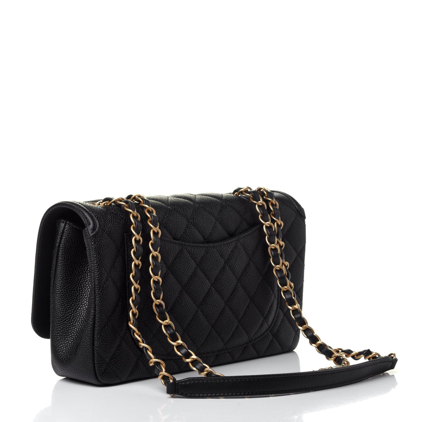 Caviar Quilted Medium CC Filigree Flap Black