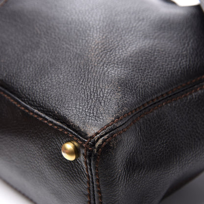 Chanel Calfskin Wood Chain Tote Black 13 of 15