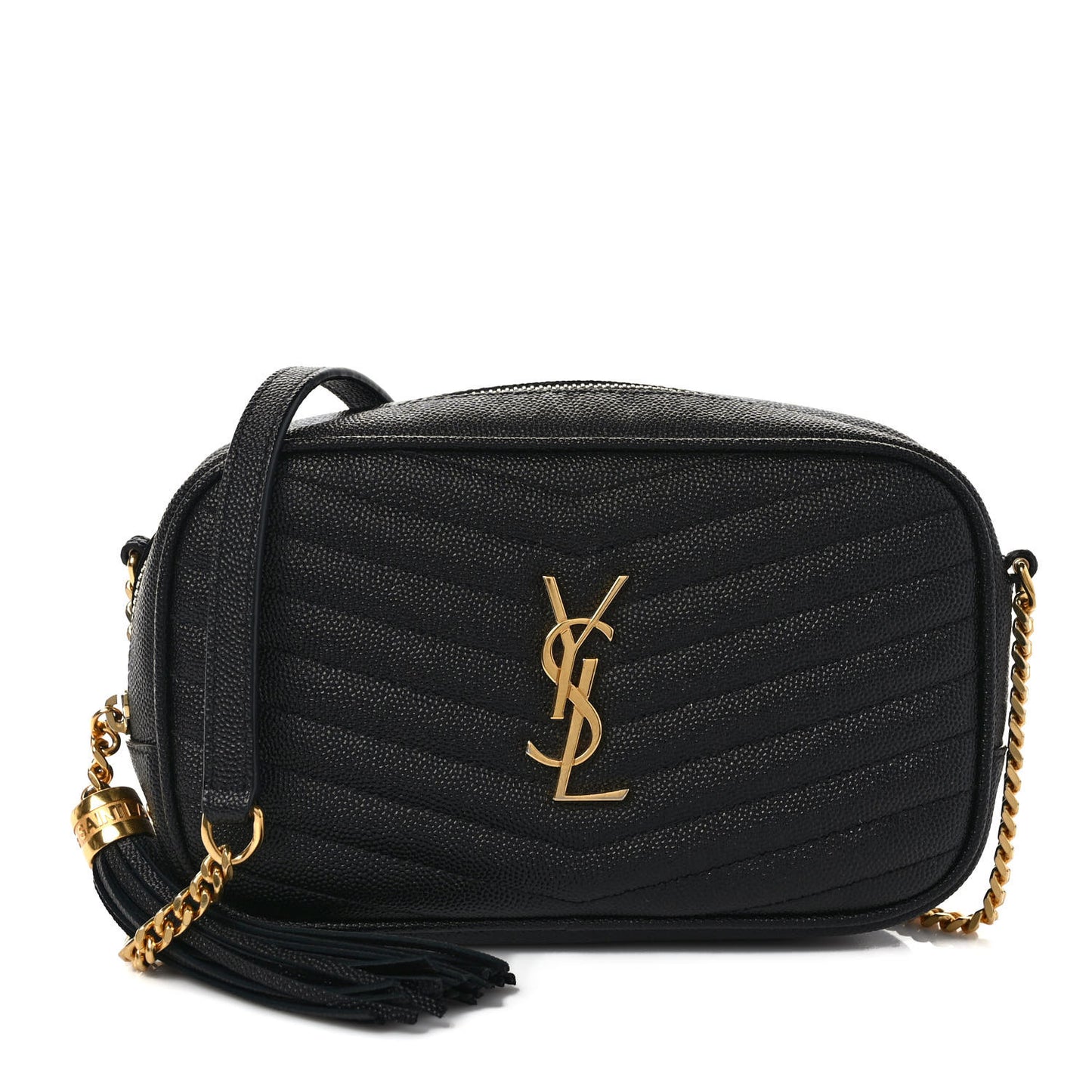 Grain De Poudre Matelasse Monogram Mini Lou Camera Bag Black