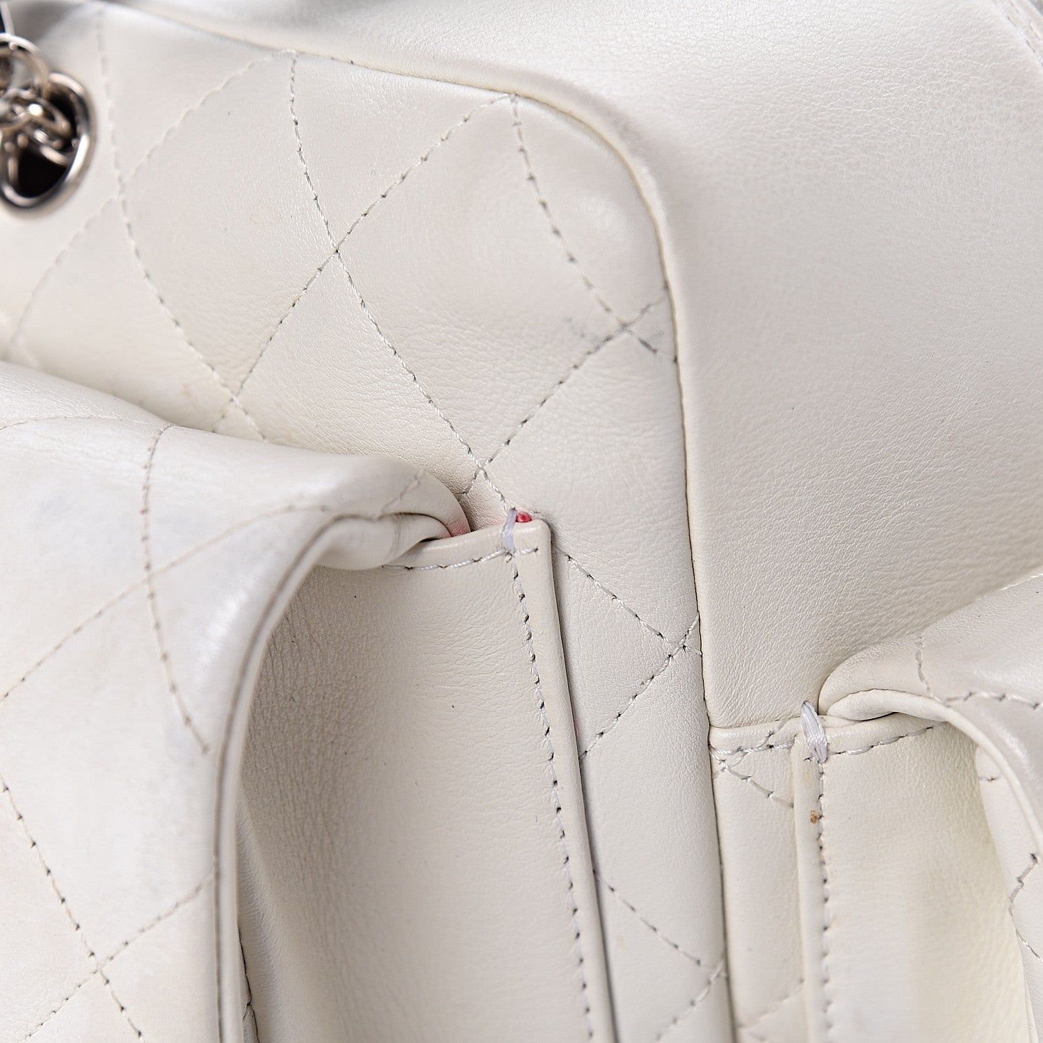 Chanel Calfskin Quilted Large Cambon Multipocket Reporter White 20 of 20