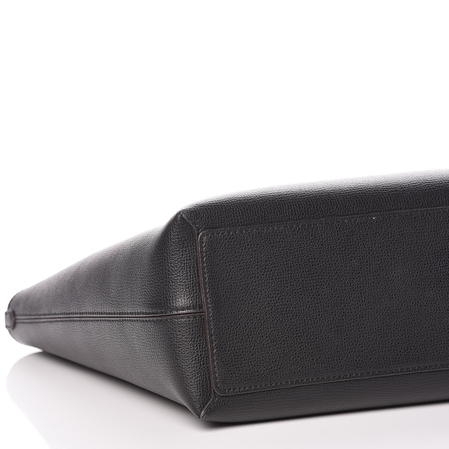 Burberry Grainy Calfskin Haymarket Check Medium Reversible Tote Black 5 of 21