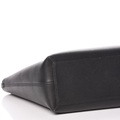 Burberry Grainy Calfskin Haymarket Check Medium Reversible Tote Black 5 of 21