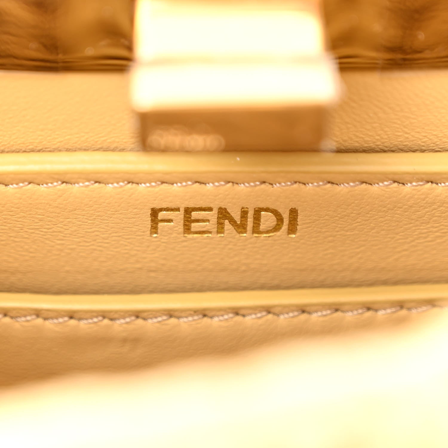 Fendi Paglia Vitello King Nappa Woven Petite Peekaboo I SEE U Satchel Sahara 6 of 9