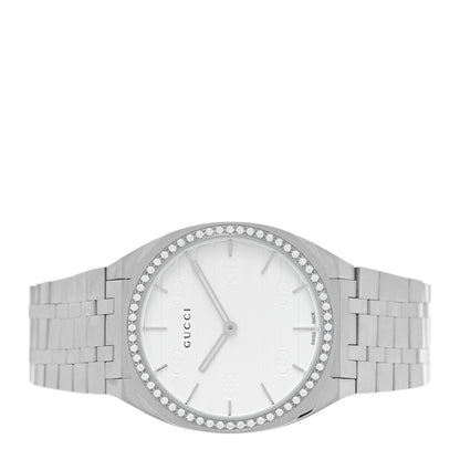 Gucci Stainless Steel Diamond Bezel 34mm 25H Quartz Watch 2 of 5
