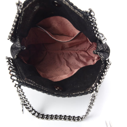 Stella McCartney Chamois Shiny Dotted Quilted Mini Falabella Tote Ruthenium 7 of 10
