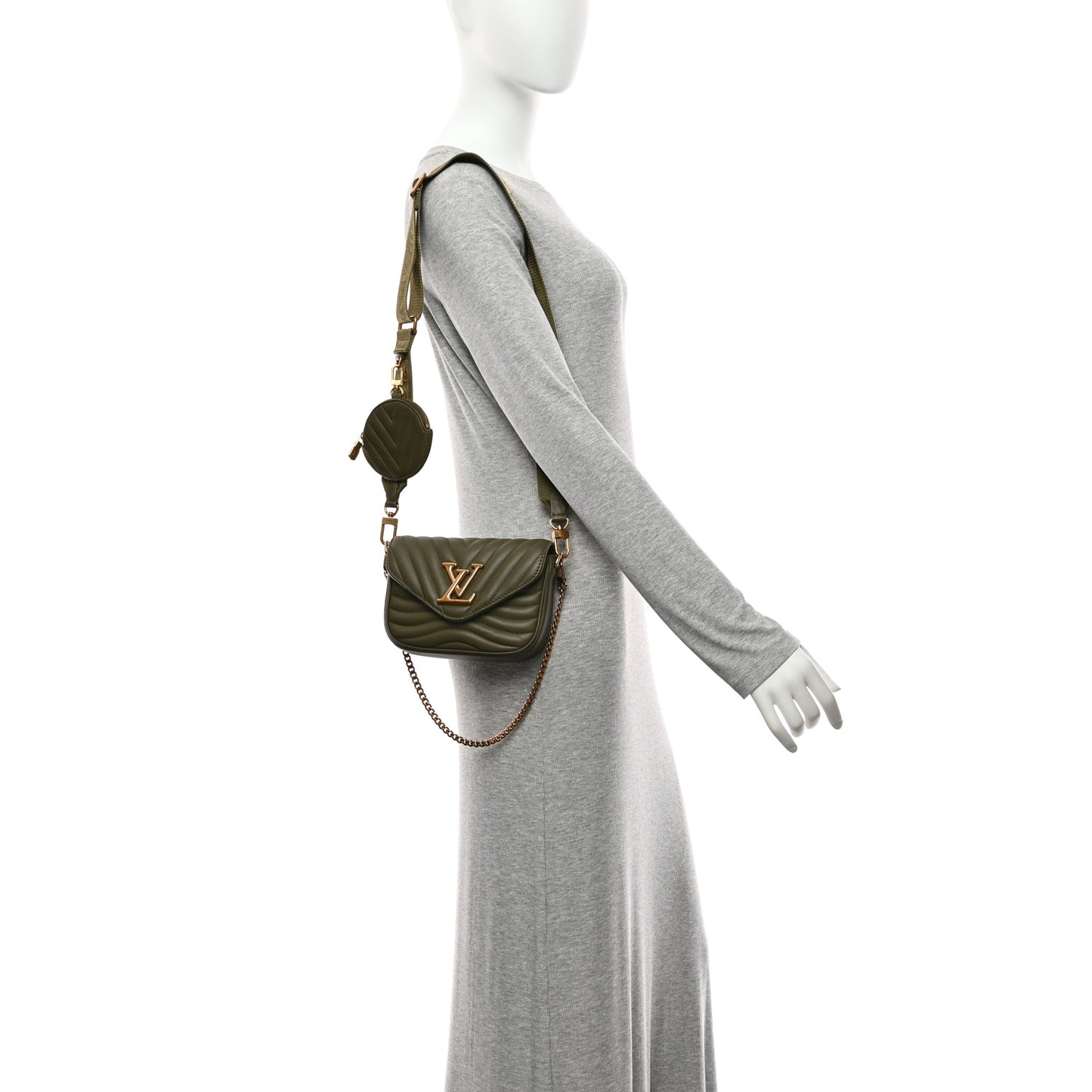 Calfskin New Wave Multi Pochette Kaki