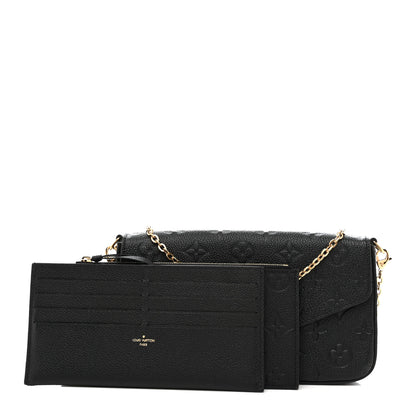 Louis Vuitton Empreinte Pochette Felicie Chain Wallet Black 3 of 16