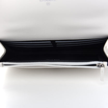 Chanel Caviar Quilted My Everything Wallet On Chain WOC White 5 of 10