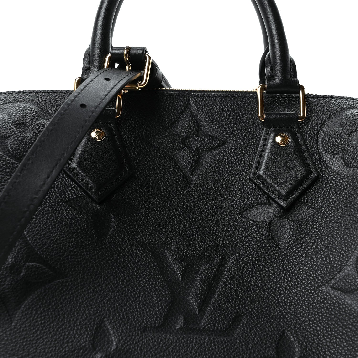 Louis Vuitton Empreinte Monogram Giant Speedy Bandouliere 25 Black 7 of 10