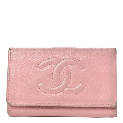 Chanel Caviar Timeless CC 6 Key Holder Case Pink 1 of 12