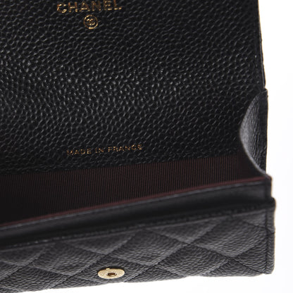 Chanel Caviar Quilted Flap Card Holder Wallet Black 4 of 6