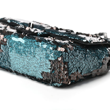 Chanel Sequin Lambskin Mini Flap Blue Black 9 of 9