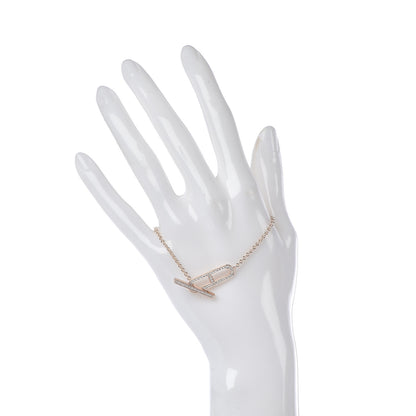 Hermes 18K Rose Gold Diamond PM Ever Chaine D'Ancre Bracelet ST 2 of 4