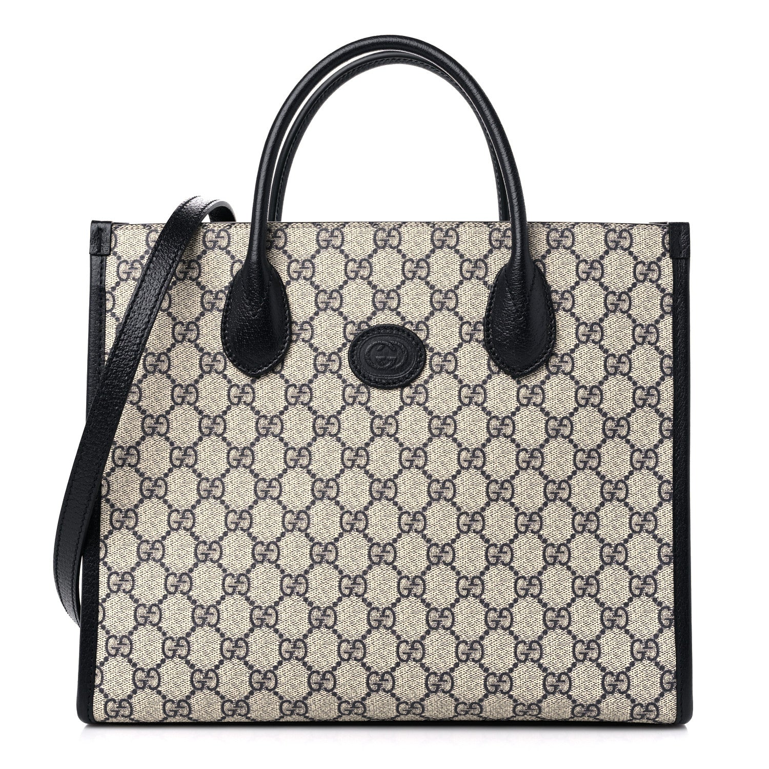 Gucci GG Supreme Monogram Textured Dollar Calfskin Small Retro