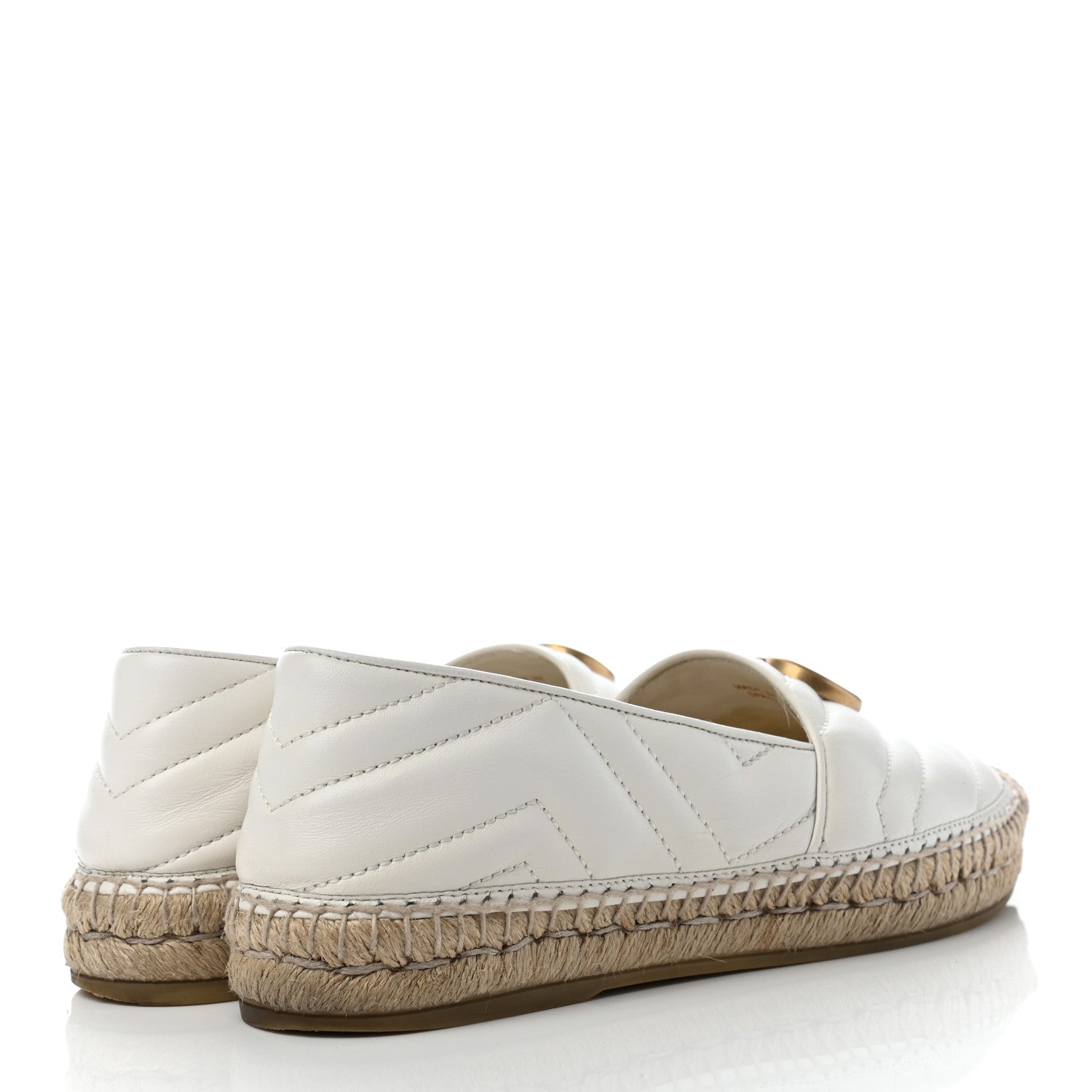 Gucci Nappa Matelasse GG Marmont Espadrilles 38.5 Great White 4 of 9