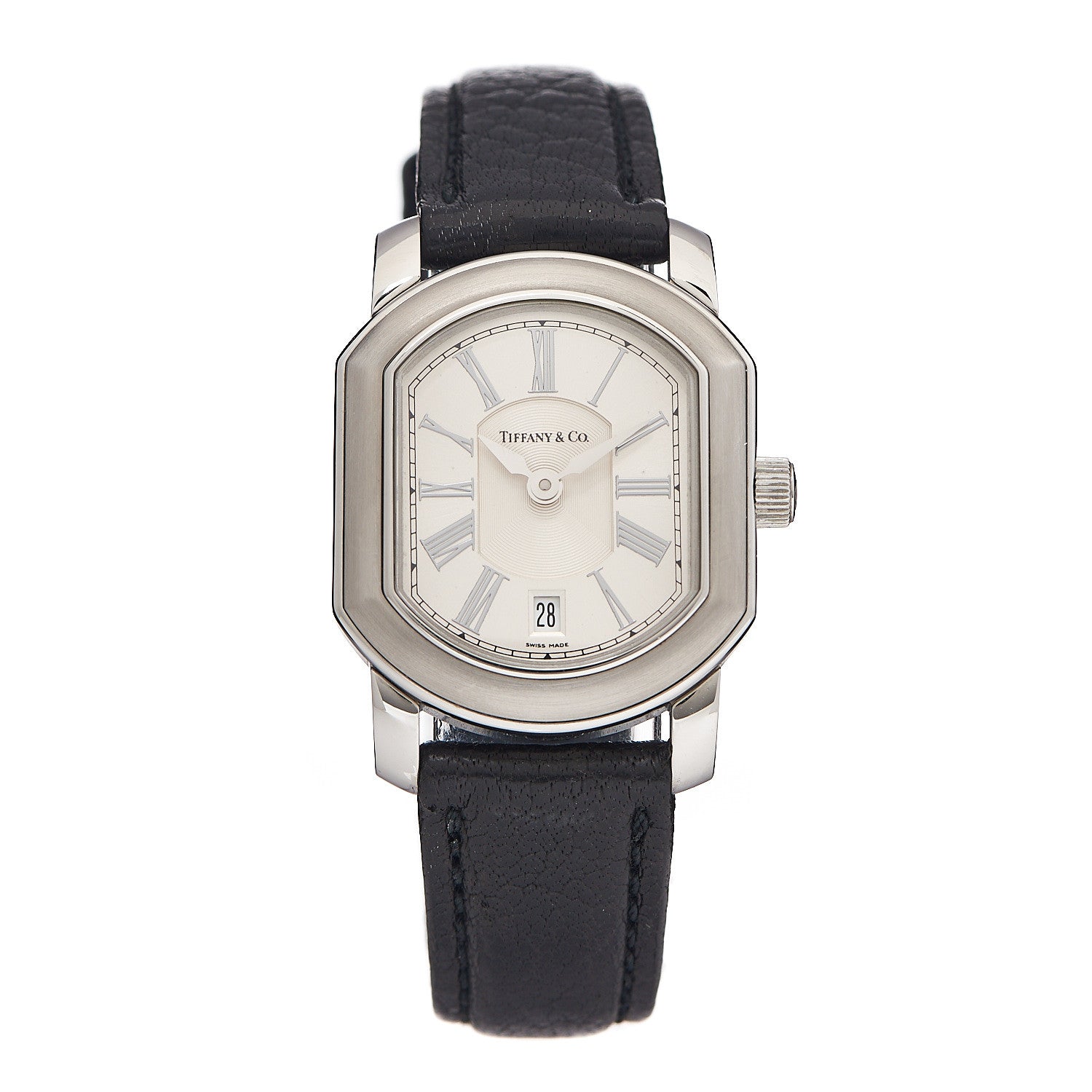 Tiffany Stainless Steel Calfskin 24mm Mark Coupe Resonator Quartz Watch 1 of 4