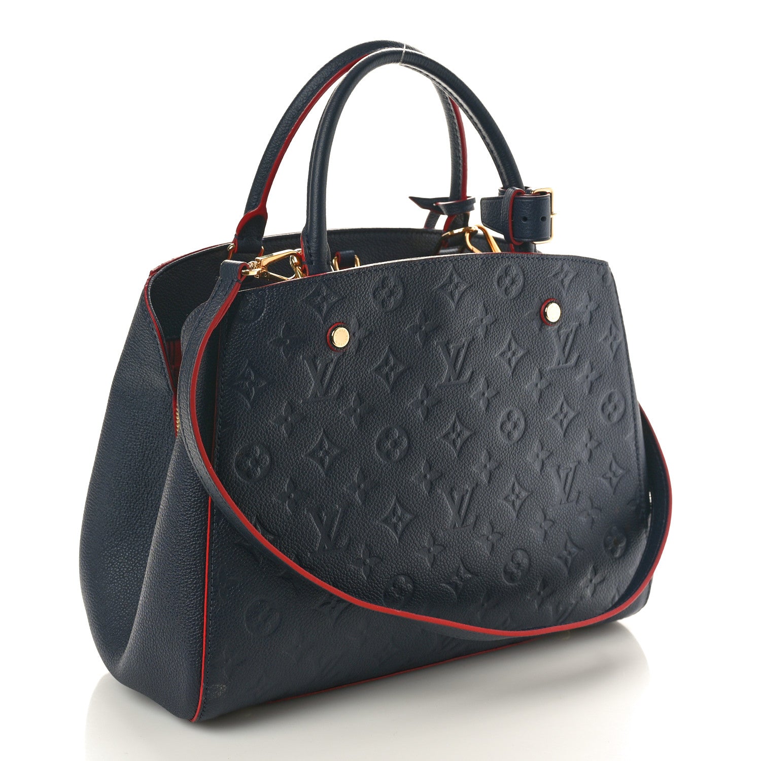 Louis Vuitton Empreinte Montaigne MM Marine Rouge 3 of 9