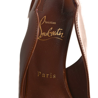 Christian Louboutin Calfskin Hot Chick Slingback 100 Pumps 37 Nude 6 7 of 8