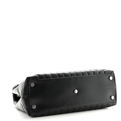 Saint Laurent Calfskin Y Quilted Monogram Large Loulou Chain Satchel Black 4 of 10