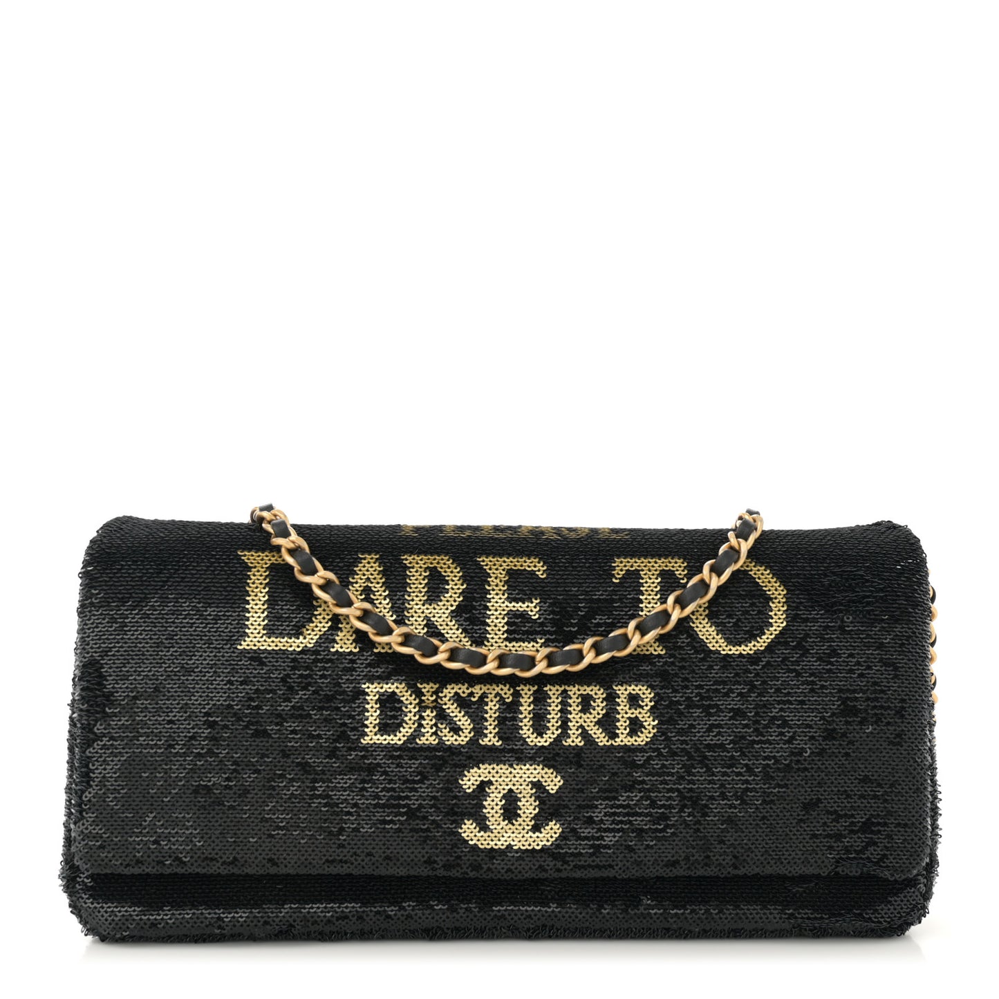 Sequin Paris Cosmopolite Dare To Disturb Flap Black Gold