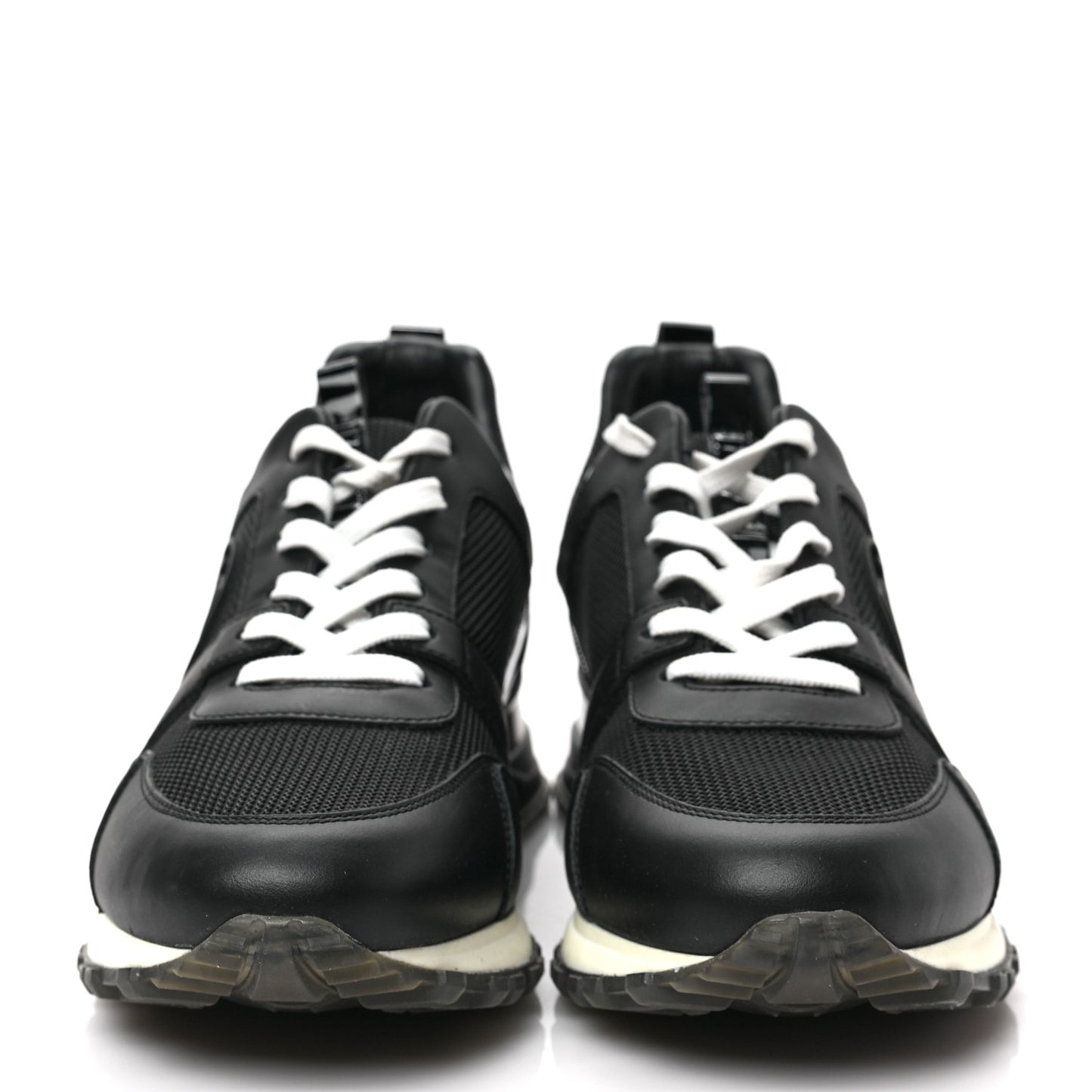 Calfskin Monogram Run Away Sneakers 38 Black