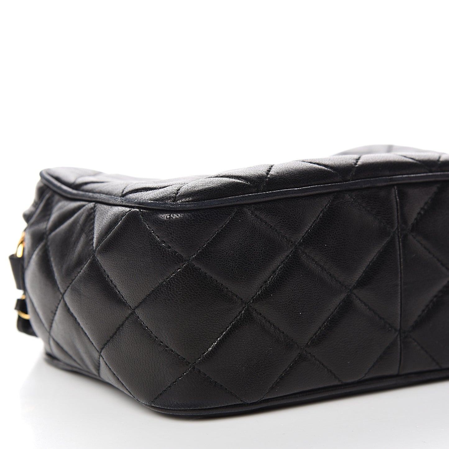 Lambskin Quilted Camera Case Black