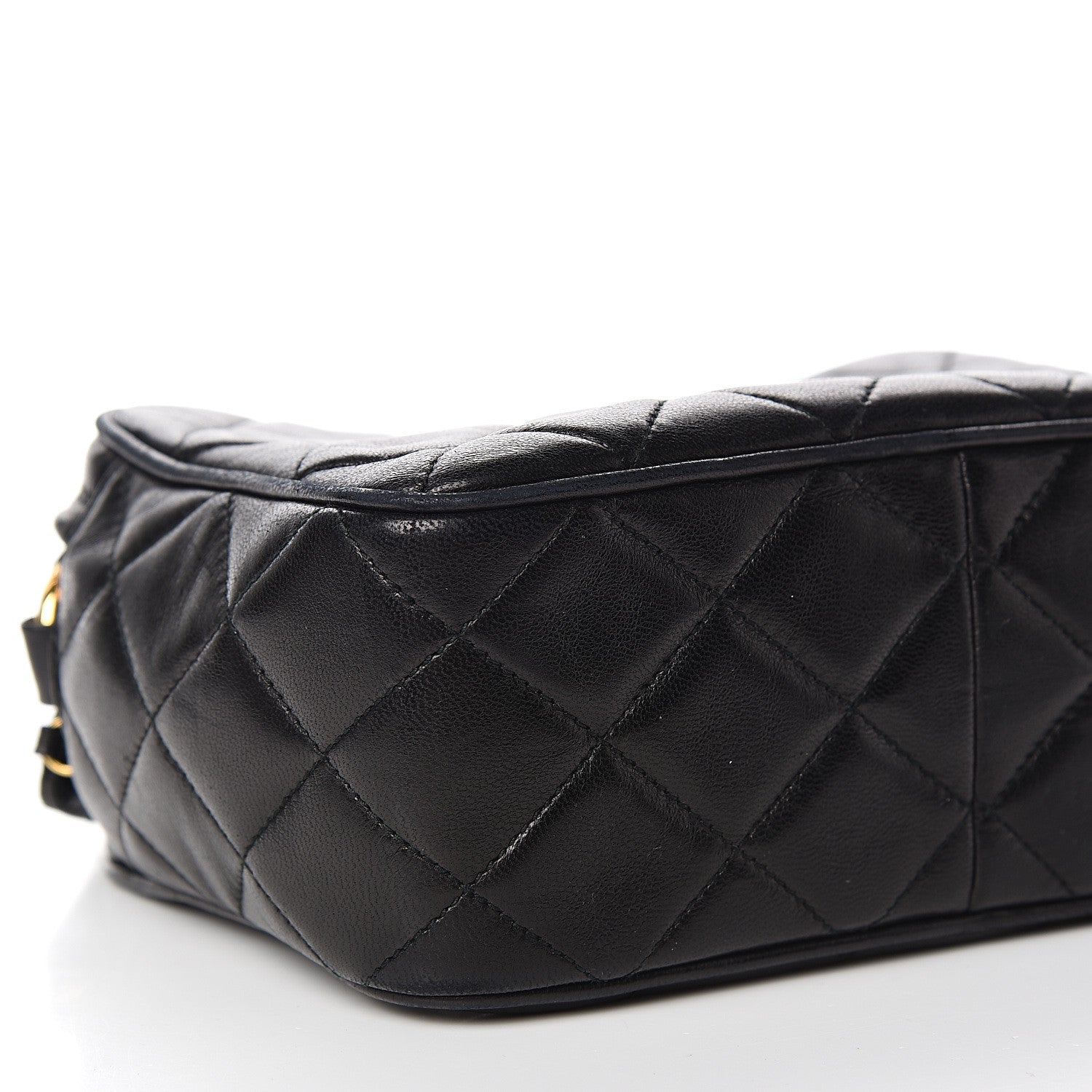 Chanel Lambskin Quilted Camera Case Black 9 of 12