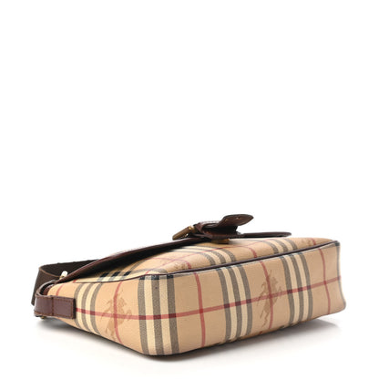 Burberry Haymarket Check Buckle Crossbody Bag Brown 4 of 10