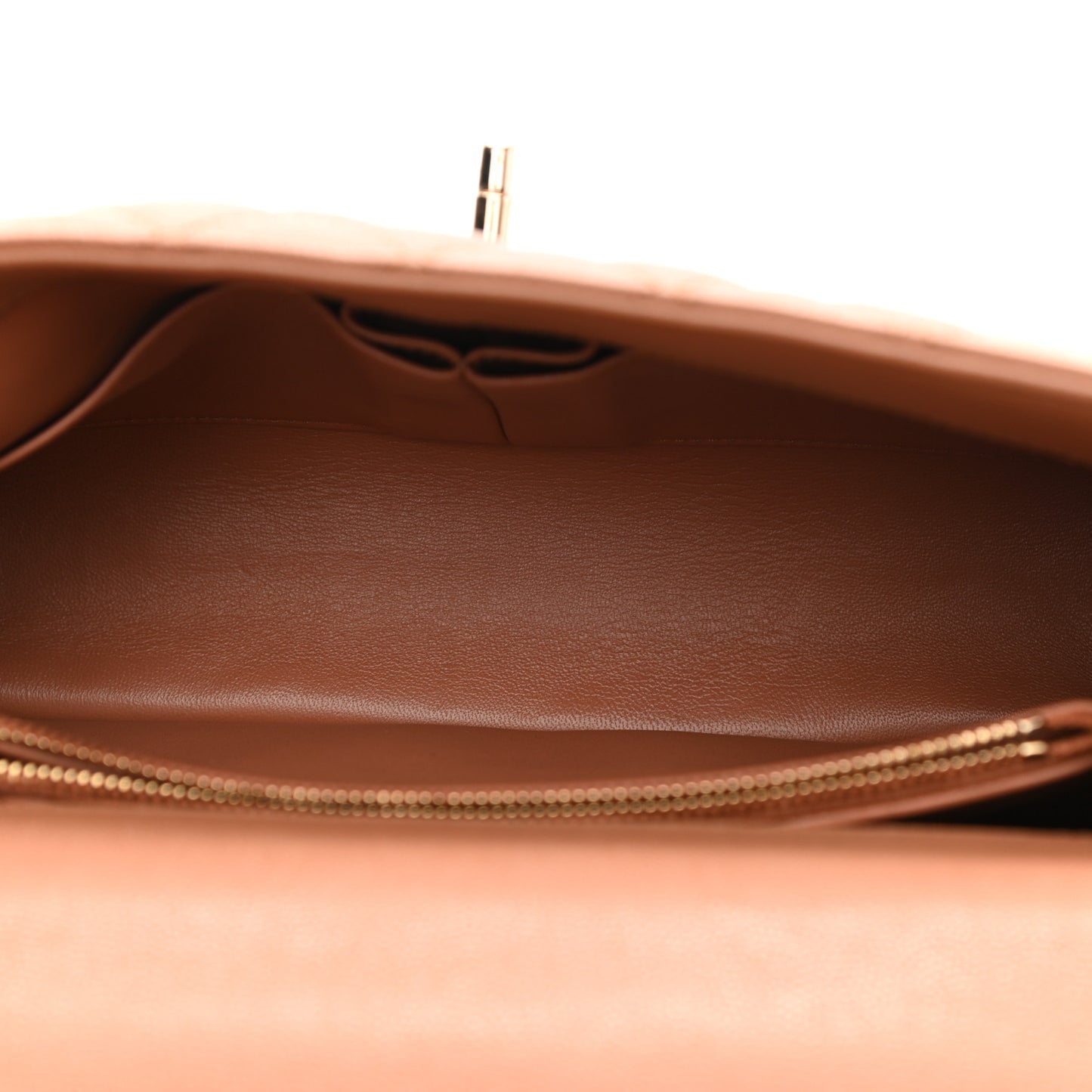 Caviar Quilted Small Coco Handle Flap Brown