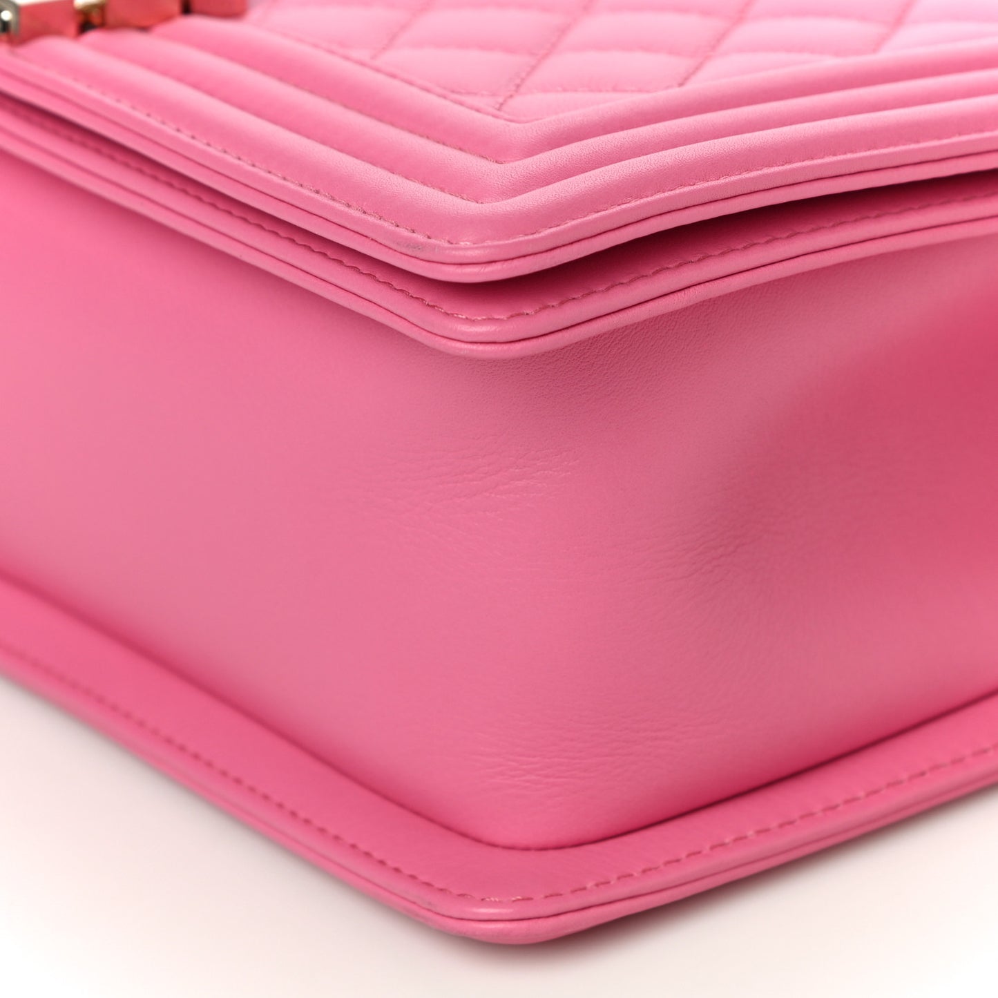 Calfskin Quilted Medium Boy Flap Pink