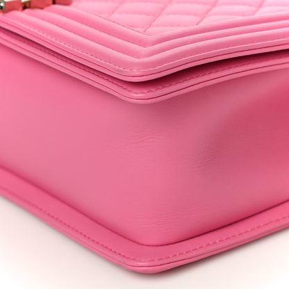 Chanel Calfskin Quilted Medium Boy Flap Pink 10 of 11