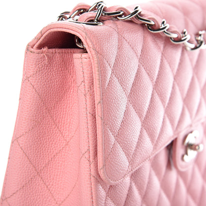 Chanel Caviar Jumbo Single Flap Pink 14 of 16