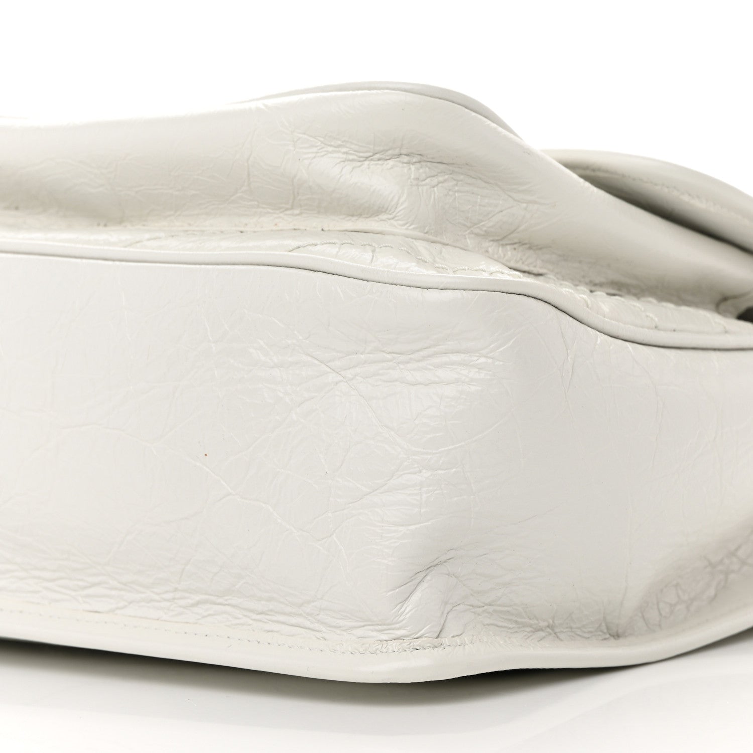 Saint Laurent Crinkled Calfskin Matelasse Monogram Medium Niki Chain Satchel Dirty White 10 of 16