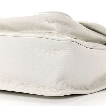 Saint Laurent Crinkled Calfskin Matelasse Monogram Medium Niki Chain Satchel Dirty White 10 of 16