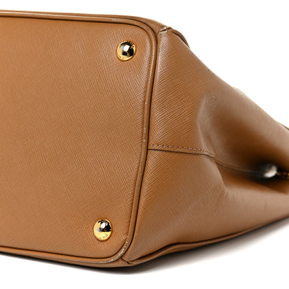 Prada Saffiano Large Galleria Double Zip Tote Caramel 11 of 32