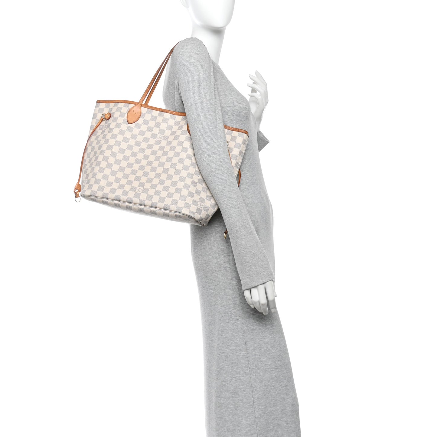 Damier Azur Neo Neverfull MM Rose Ballerine