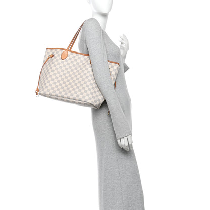 Louis Vuitton Damier Azur Neo Neverfull MM Rose Ballerine 2 of 14