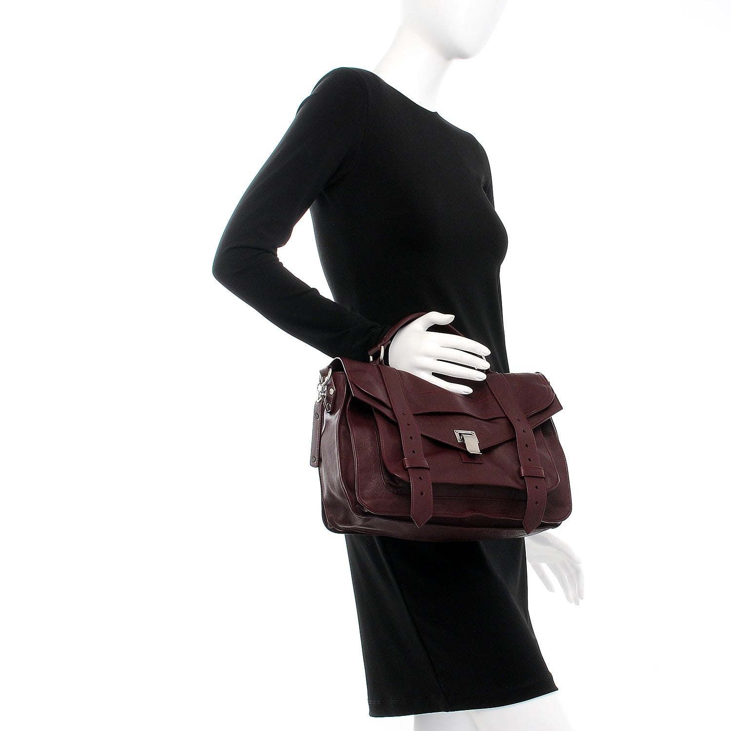 Proenza Schouler Lambskin Medium PS1 Satchel Oxblood 3 of 11