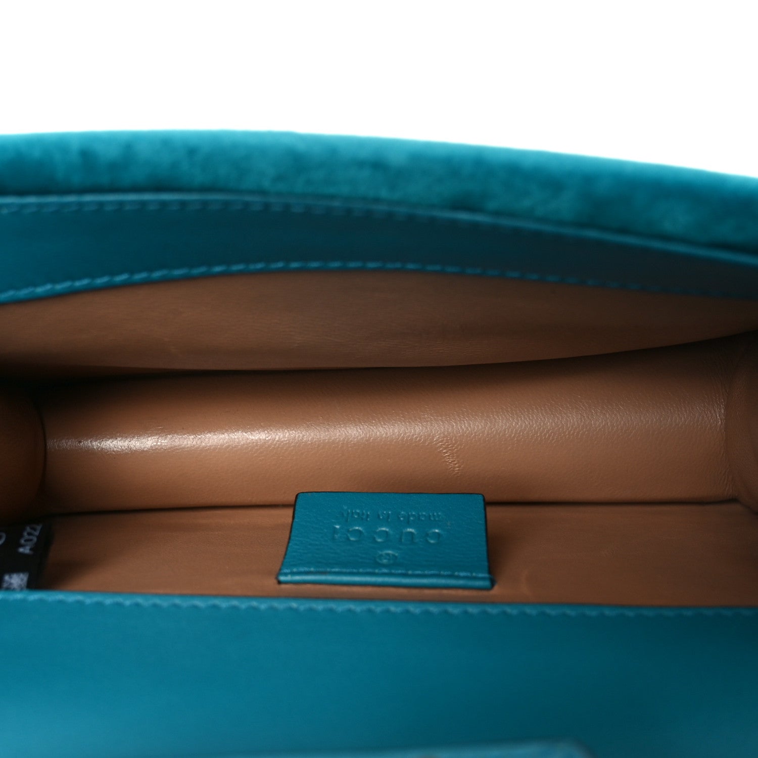 Gucci Velvet Crystal Mini Bee Broadway Shoulder Bag Pavone Cyan