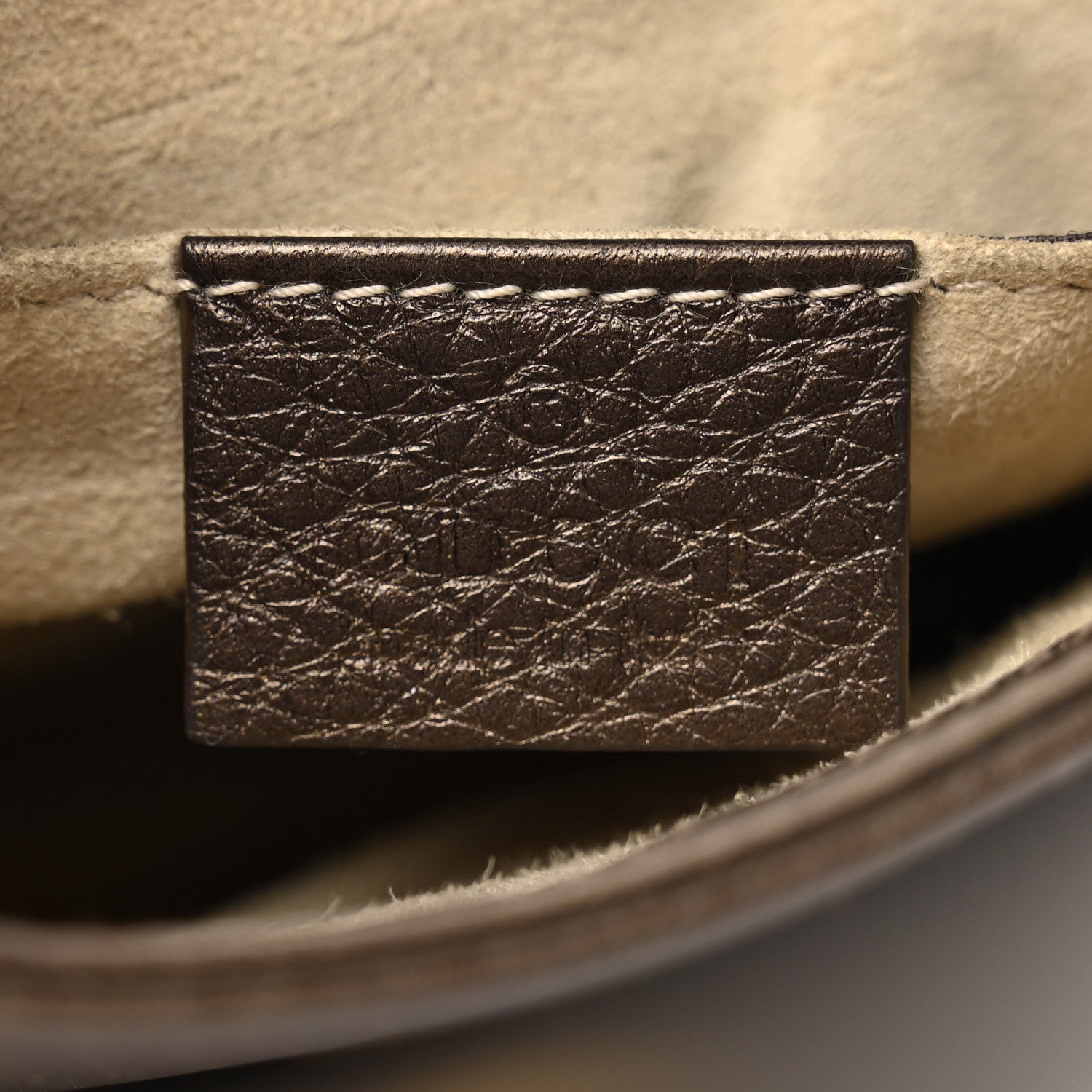 Gucci Metallic Pebbled Calfskin Small 1973 Chain Shoulder Bag Winter Leaf 7 of 10