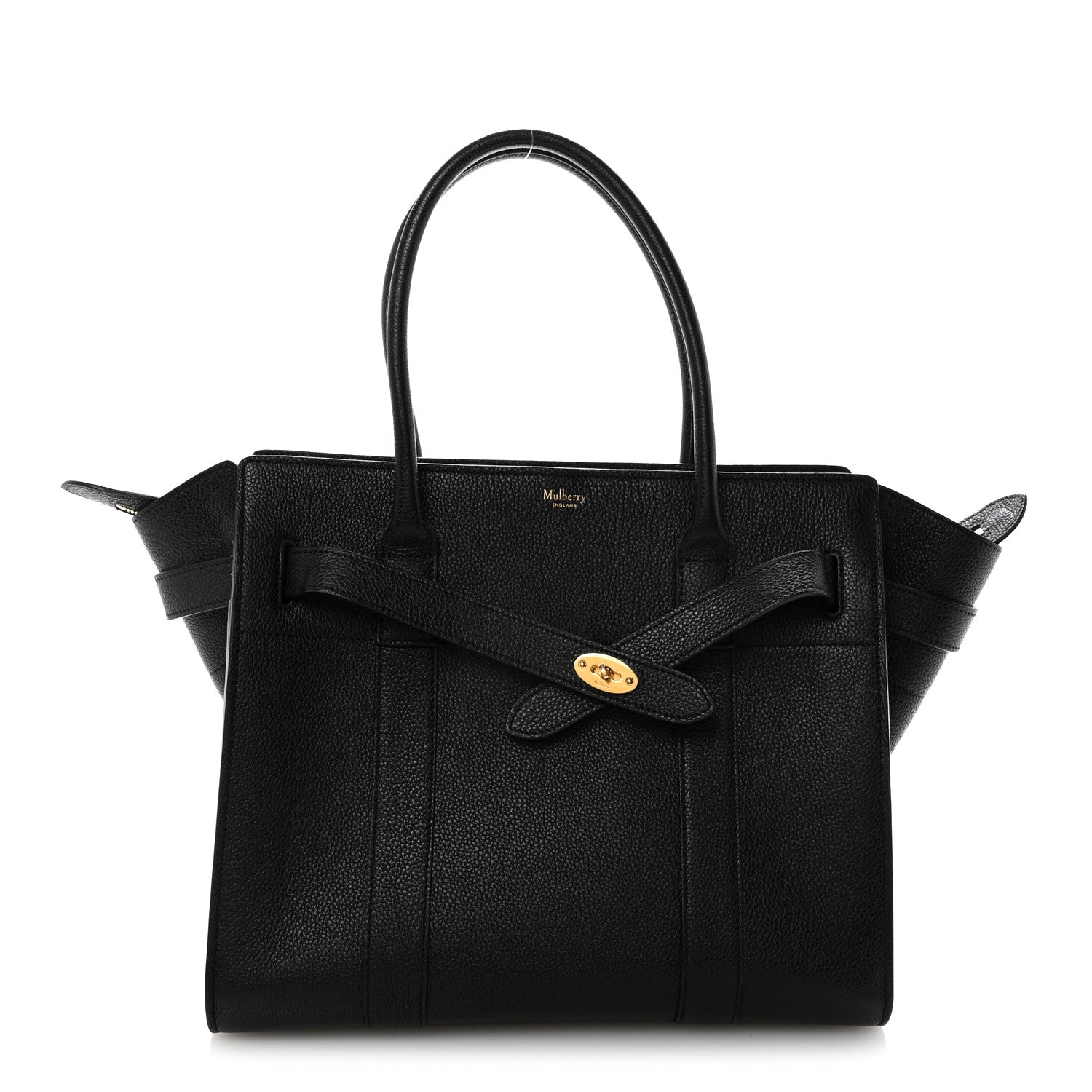 Mulberry Small Classic Grain Small Zipped Bayswater Black 1 of 9