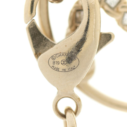 Chanel Metal Strass Crystal Logo Necklace Gold 5 of 5