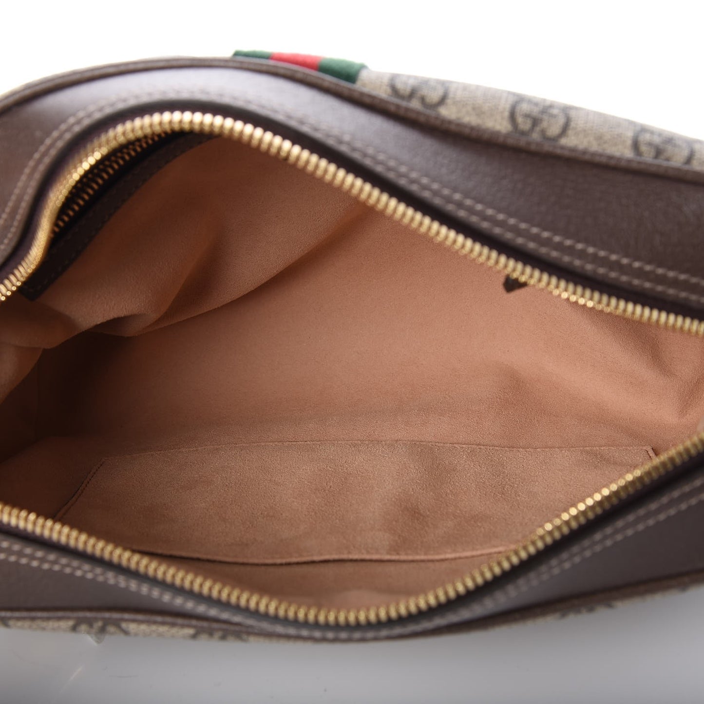 GG Supreme Monogram Web Small Ophidia Shoulder Bag Brown