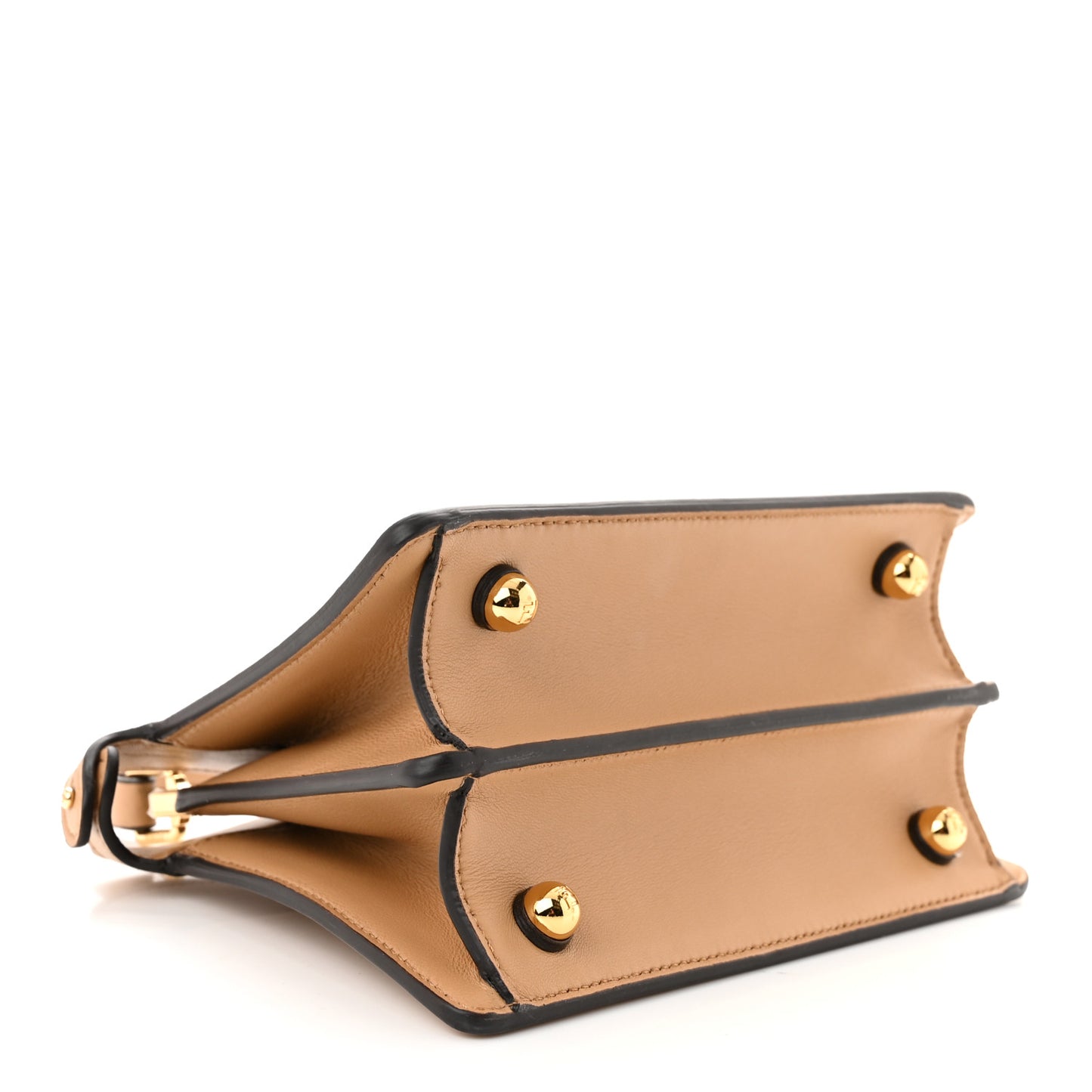 Shiny Nappa Petite Peekaboo I SEE U Satchel Miele Scuro