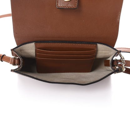 Chloe Suede Calfskin Mini Faye Shoulder Bag Tobacco 5 of 12