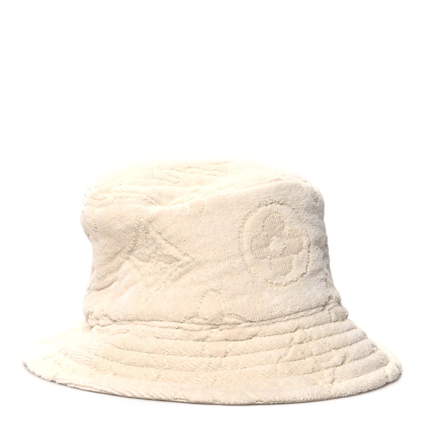 Cotton Jacquard Monogram LVacation Reversible Hat M White